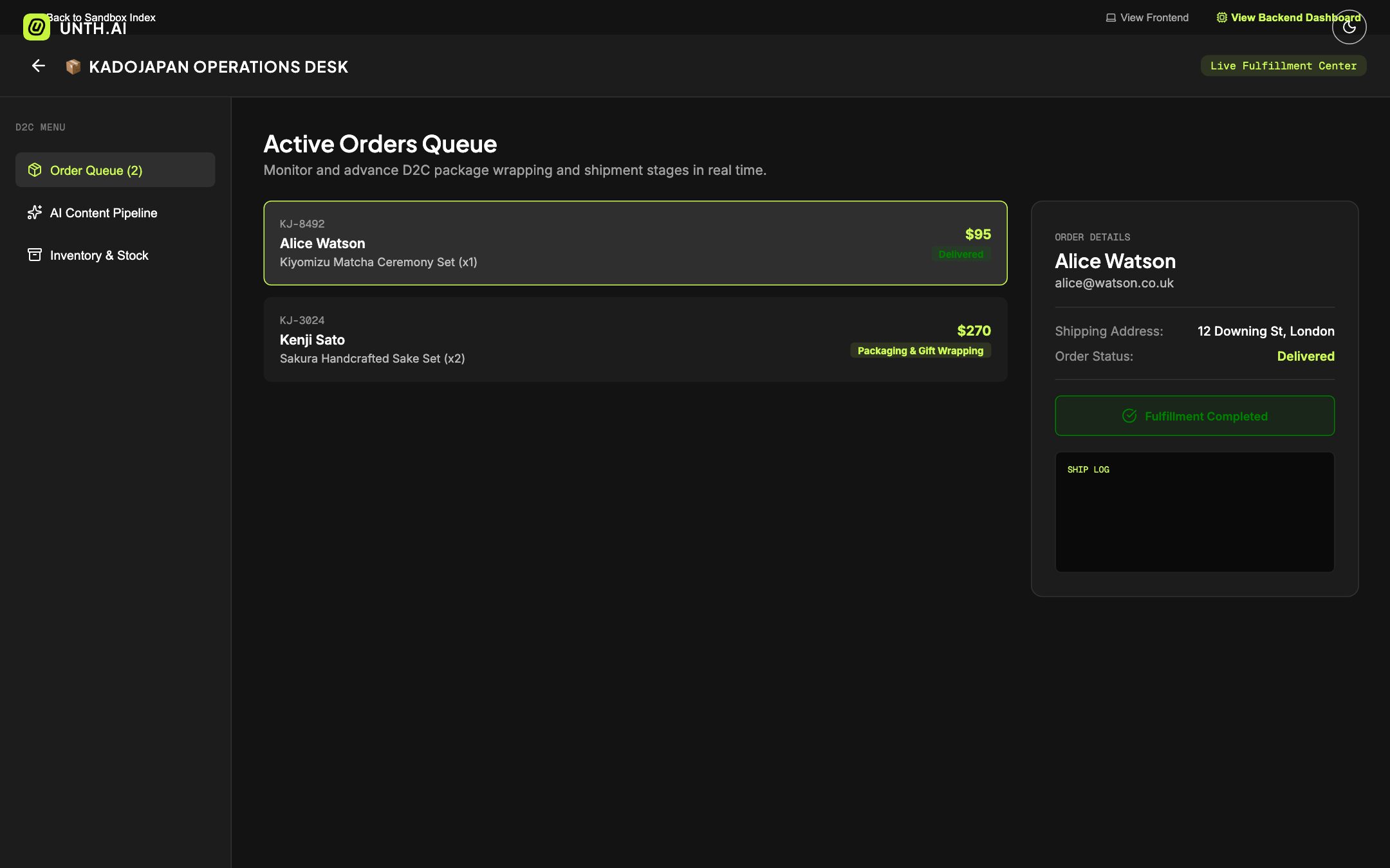 Kado Japan — Medusa Engine & Custom Affiliate System