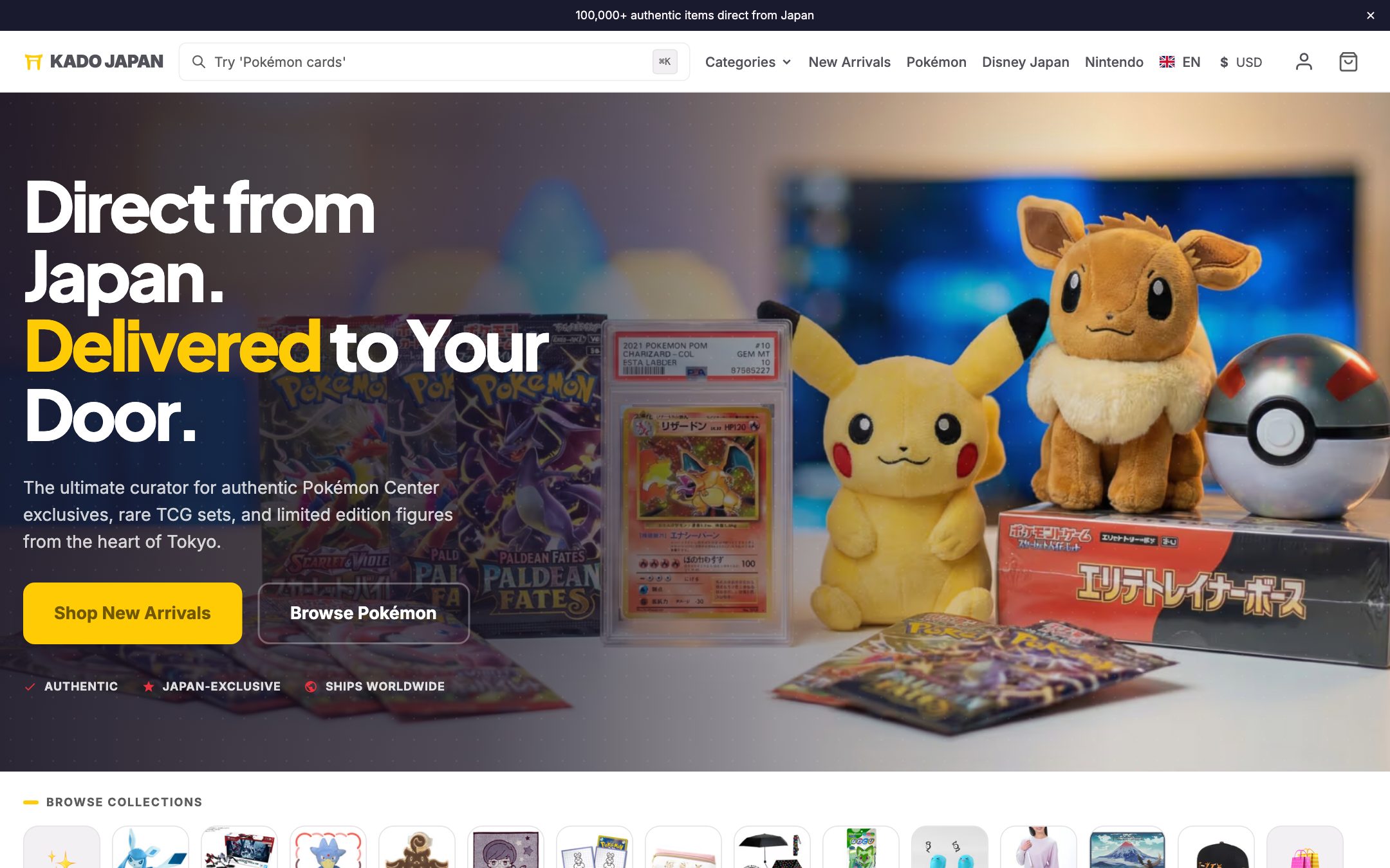 Kado Japan — Headless Collectibles Storefront